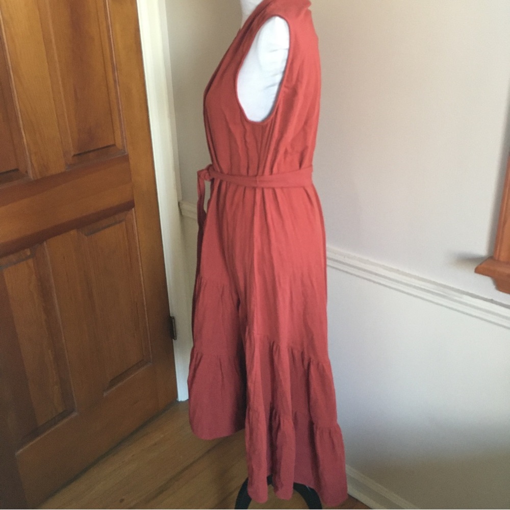 NWT DREW Amber Button-front Tiered Hi-Lo Dress Size Large - Picture 7 of 9